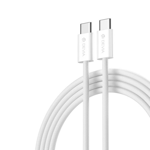 USB-C / USB-C kábel Smart, PD 60W, 1m, biela, Devia