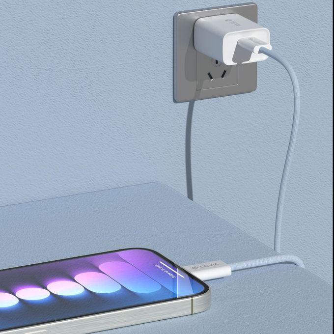 USB-C / USB-C kábel Smart, PD 60W, 1m, biela, Devia