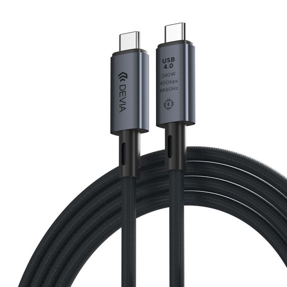 USB-C / USB-C kábel Extreme Speed, 240W, 8K 60Hz, 1m, čierna, Devia