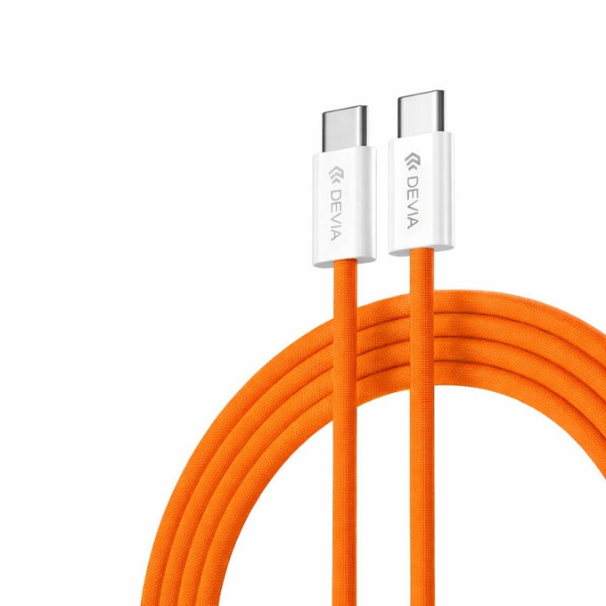 USB-C / USB-C kábel Smart, PD 60W, 1m, oranžová, Devia