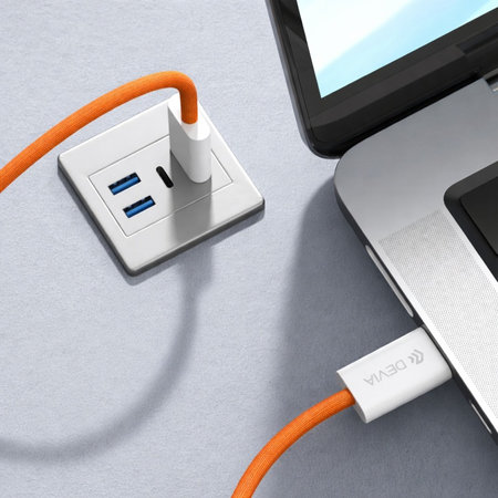 USB-C / USB-C kábel Smart, PD 60W, 1m, oranžová, Devia