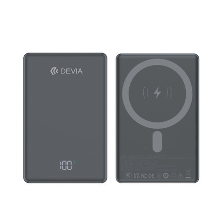 MagSafe PowerBank Extreme Speed Mini s displejom, PD 20W, 10000mAh, Space Grey, Devia