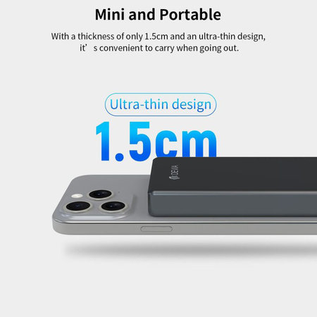 MagSafe PowerBank Extreme Speed Mini s displejom, PD 20W, 10000mAh, Space Grey, Devia