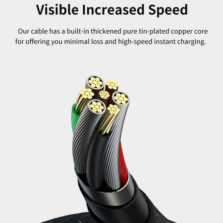 USB / USB-C kábel Gracious, 2.1A, 2m, čierna, Devia