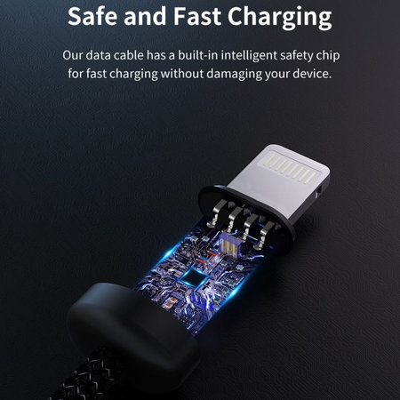Lightning / USB kábel Gracious, 2,4A, 1m, čierna, Devia