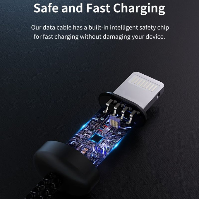 Lightning / USB kábel Gracious, 2,4A, 1m, čierna, Devia