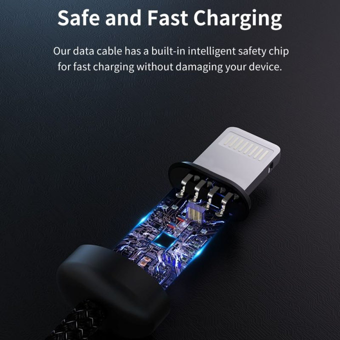 Lightning / USB kábel Gracious, 2,4A, 2m, čierna, Devia