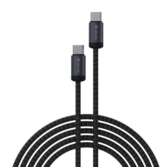 USB-C / USB-C kábel Gracious, PD 60W, 2m, čierna, Devia