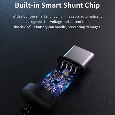 USB-C / USB-C kábel Gracious, PD 60W, 2m, čierna, Devia