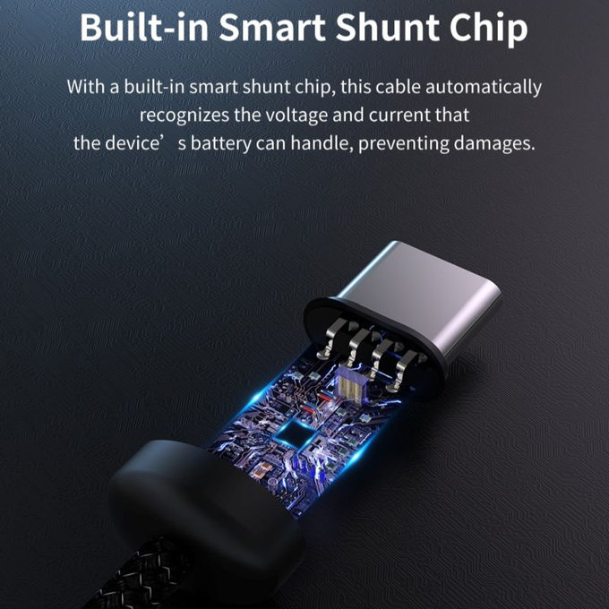 USB-C / USB-C kábel Gracious, PD 60W, 2m, čierna, Devia