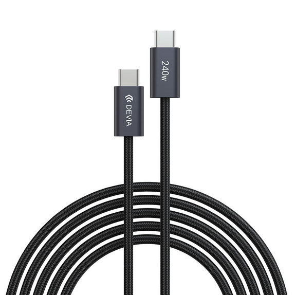 USB-C / USB-C kábel Extreme Speed, PD 240W, 2m, čierna, Devia