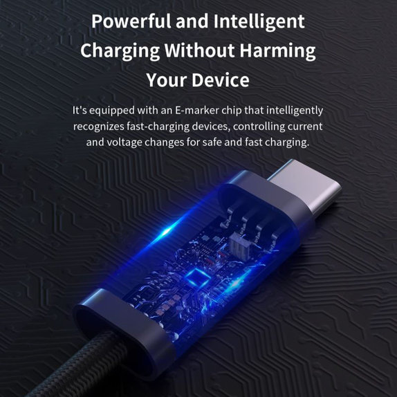 USB-C / USB-C kábel Extreme Speed, PD 240W, 2m, čierna, Devia
