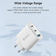 Nabíjací adaptér Extreme Speed, 2x USB-C + USB-A, PD 65W, biela, Devia