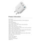 Nabíjací adaptér Extreme Speed, 2x USB-C + USB-A, PD 65W, biela, Devia