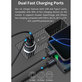 Autonabíjačka Extreme Speed USB-C + USB-A, PD 30W, QC 3.0 18W, sivá, Devia