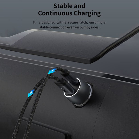 Autonabíjačka Extreme Speed USB-C + USB-A, PD 30W, QC 3.0 18W, sivá, Devia