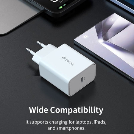 Nabíjací adaptér Rocket USB-C, PD 45W, biela, Devia