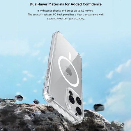 Puzdro Clear s MagSafe pre iPhone 16, transparentná, Devia