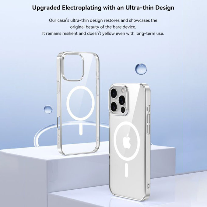 Puzdro Glimmer s MagSafe pre iPhone 16, čierna, Devia