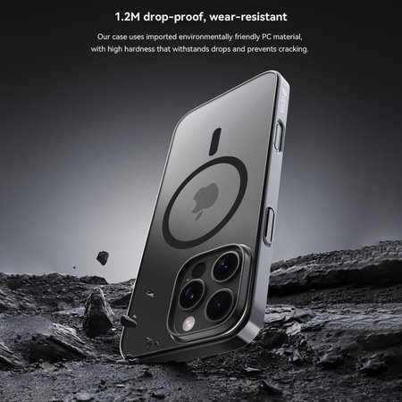 Puzdro Glimmer s MagSafe pre iPhone 16 Pro, čierna, Devia