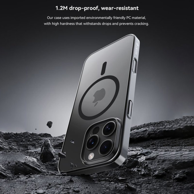 Puzdro Glimmer s MagSafe pre iPhone 16 Plus, čierna, Devia