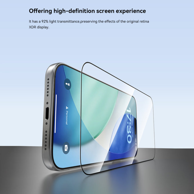 Tvrdené sklo FullCover s aplikátorom pre iPhone 17 Pro Max, Devia