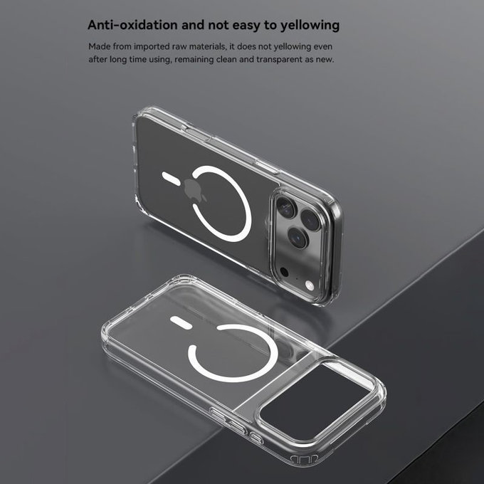 Puzdro Clear s MagSafe pre iPhone 17 Pro Max, transparentná, Devia