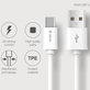 USB / USB-C kábel Smart, 2.1A, 1m, biela, Devia
