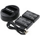 Batéria 2ks s nabíjačkou pre Nikon Coolpix P7000, P7700, D3100, D3200, D5100, 1030mAh, Li-Ion, 7.4V, EN-EL14, HQ