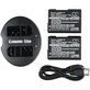 Batéria 2ks s nabíjačkou pre Nikon Coolpix P7000, P7700, D3100, D3200, D5100, 1030mAh, Li-Ion, 7.4V, EN-EL14, HQ