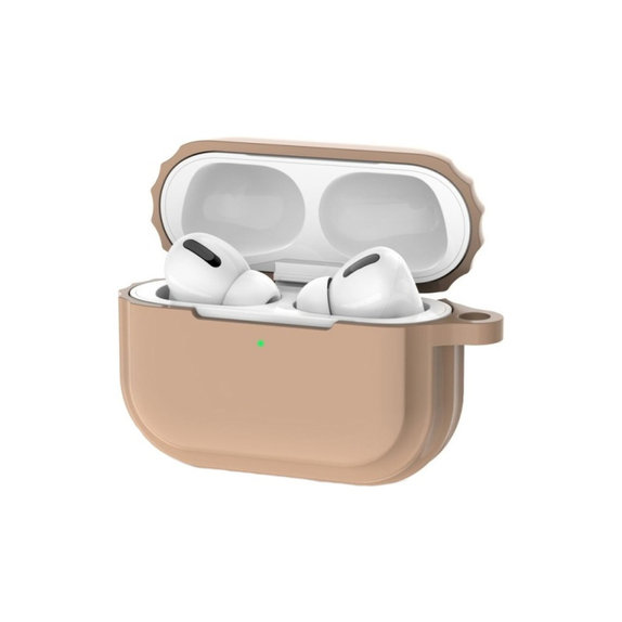 Silikónové Puzdro pre AirPods 1 a 2, Sand Beige
