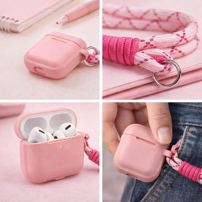 Silikónové Puzdro pre AirPods 3, Pastel Pink