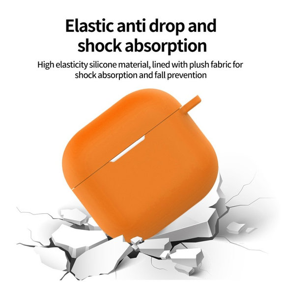 Silikónové Puzdro pre AirPods 4, oranžové