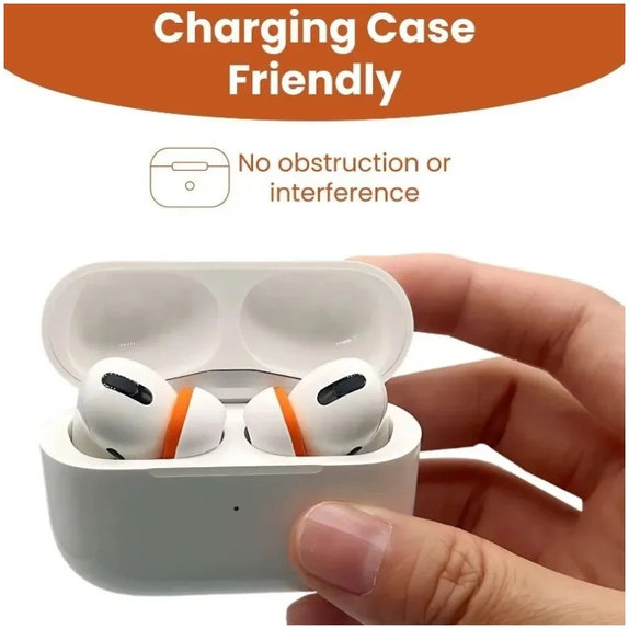 Náhradné silikonové štuple pre AirPods 1 Pro a 2 Pro, Pamäťová pena, Set (L, M, S), biele