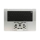 Horný rám klávesnice pre MacBook Pro 16" A2780 (Early 2023), s klávesnicou US a batériou, Silver, 661-32190, Genuine Apple