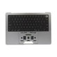 Horný rám klávesnice pre MacBook Pro 14", A2442 (Late 2021), A2779 (Early 2023), s klávesnicou US a batériou, Space Gray, 661-32210, Genuine Apple