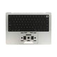 Horný rám klávesnice pre MacBook Pro 14", A2442 (Late 2021), A2779 (Early 2023), s klávesnicou US a batériou, Silver, 661-32211, Genuine Apple