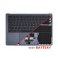 Horný rám klávesnice pre MacBook Air 13", A3113 (2024), s klávesnicou US a batériou, Midnight, 661-40230, Genuine Apple