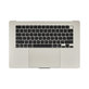 Horný rám klávesnice pre MacBook Air 15", A3114 (2024), s klávesnicou US a batériou, Starlight, 661-40268, Genuine Apple