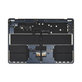 Horný rám klávesnice pre MacBook Air 15", A3114 (2024), s klávesnicou US a batériou, Midnight, 661-40269, Genuine Apple