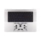 Horný rám klávesnice pre MacBook Pro 16", A3403 (2024), s klávesnicou US a batériou, Silver, 661-42824, Genuine Apple