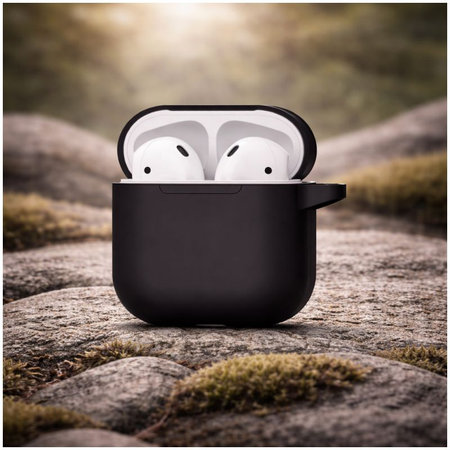 Silikónové Puzdro pre AirPods 1 a 2, čierne