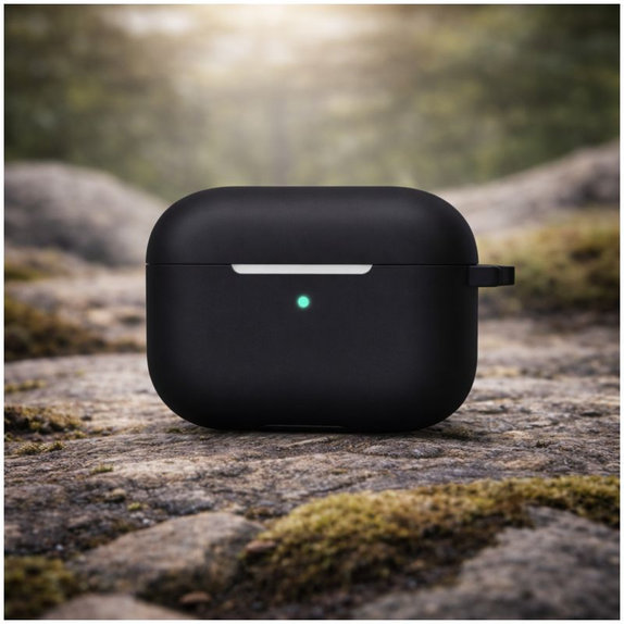 Silikónové Puzdro pre AirPods Pro, čierne