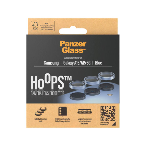 Ochranný kryt objektívu Hoops pre Samsung A15/A15 5G, Modrá, PanzerGlass