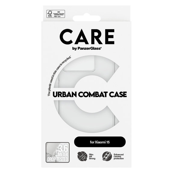 Puzdro Urban Combat pre Xiaomi 15, Transparentná, PanzerGlass