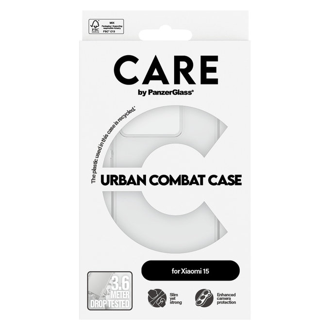 Puzdro Urban Combat pre Xiaomi 15, Transparentná, PanzerGlass