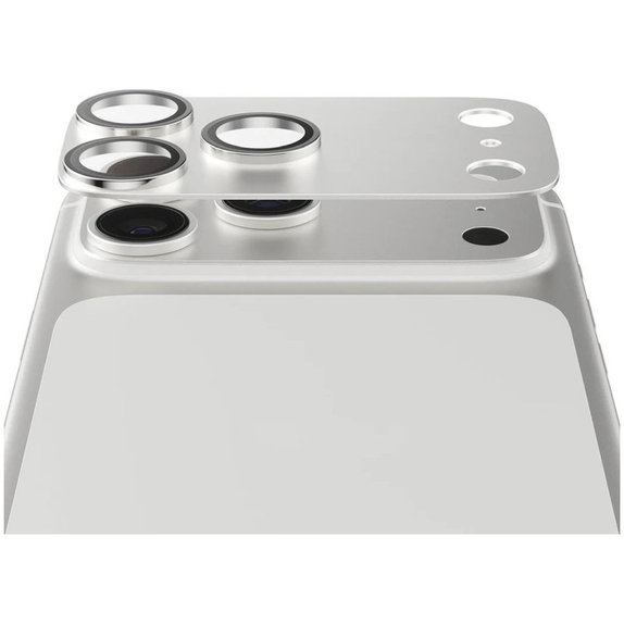 Ochranný kryt objektívu Fender pre iPhone 17 Pro, Strieborná, PanzerGlass