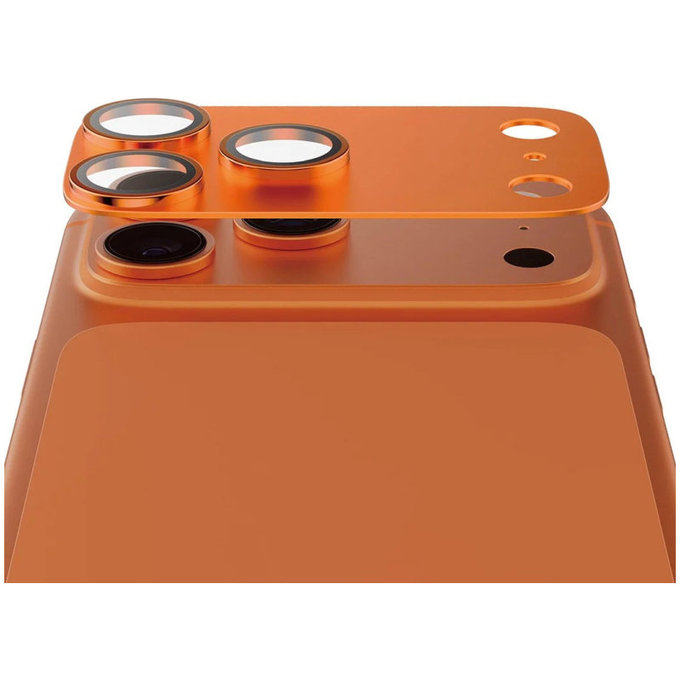 Ochranný kryt objektívu Fender pre iPhone 17 Pro Max, Oranžová, PanzerGlass