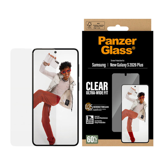 PanzerGlass - Tvrdené sklo UWF s aplikátorom pre Samsung Galaxy S26+, číra