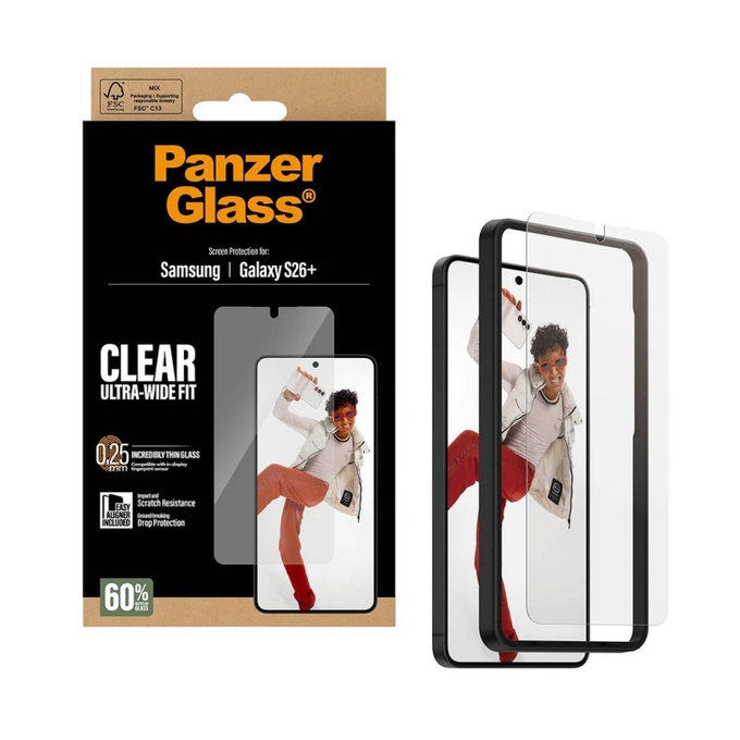 PanzerGlass - Tvrdené sklo UWF s aplikátorom pre Samsung Galaxy S26+, číra